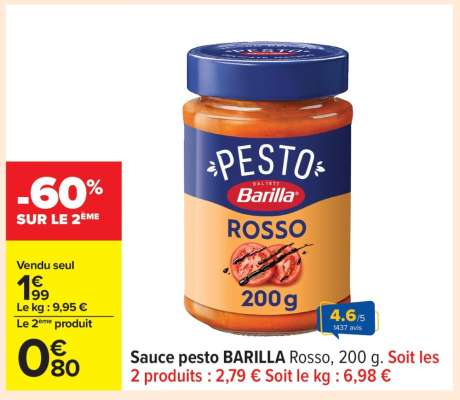 Sauce pesto BARILLA Rosso, 200 g