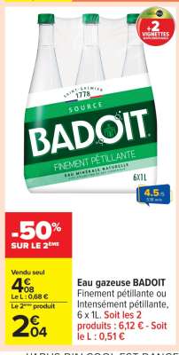 Eau gazeuse BADOIT