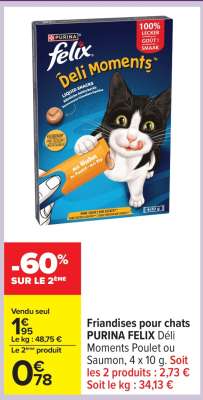 PURINA FELIX Déli Moments Poulet ou Saumon
