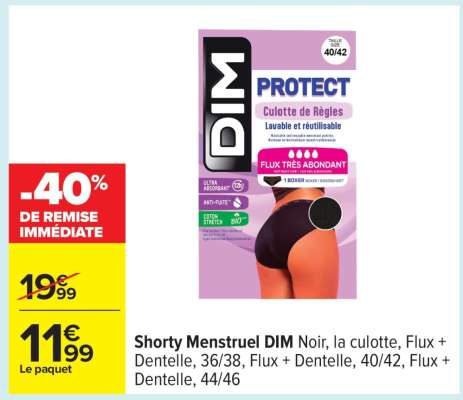 Shorty Menstruel DIM