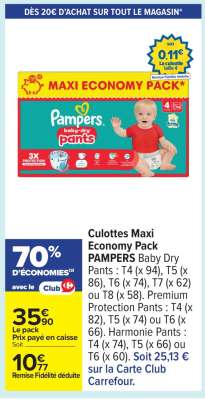 Culottes Maxi Economy Pack PAMPERS