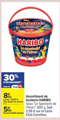 ASSORTIMENT DE BONBONS "HARIBO"