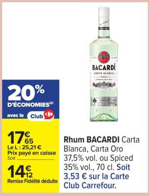 Rhum BACARDI