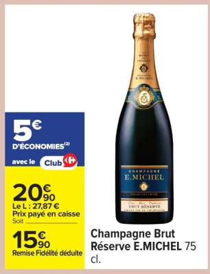 Champagne Brut Réserve E.MICHEL 75 cl