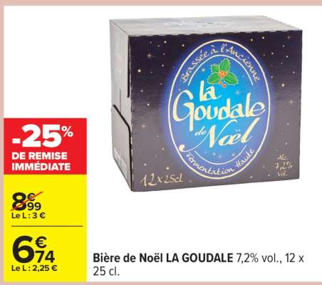 Bière de Noël LA GOUDALE