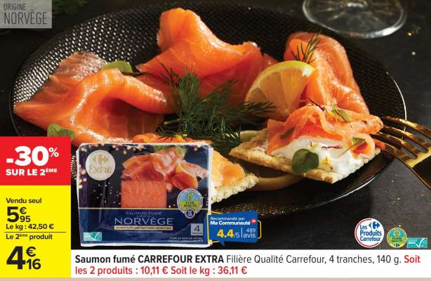 Saumon Fumé Carrefour Extra