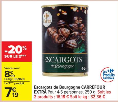 Escargots de Bourgogne CARREFOUR EXTRA