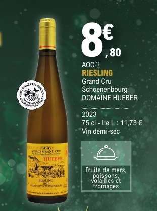 RIESLING Grand Cru Schoenenbourg DOMAINE HUEBER
