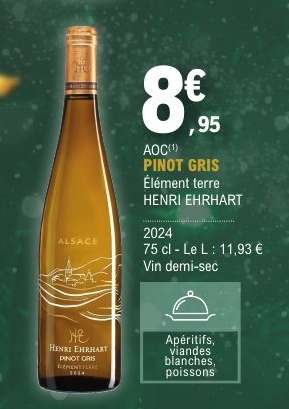 PINOT GRIS Élement terre HENRI EHRHART