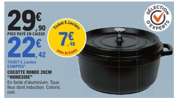 COCOTTE RONDE 28CM "HOMESIDE"