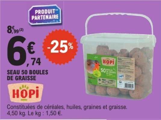 SEAU 50 BOULES DE GRAISSE