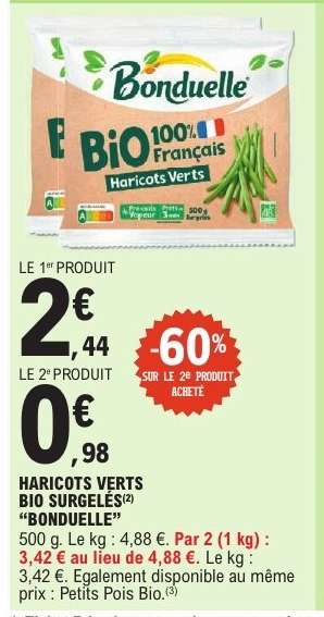 Haricots Verts Bio Surgelés 'Bonduelle'