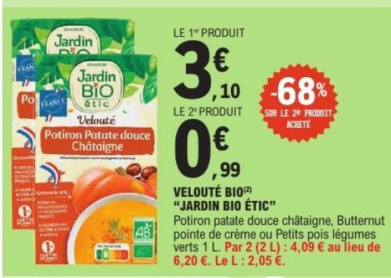 VELOUTÉ BIO(2) “JARDIN BIO ÉTIC”