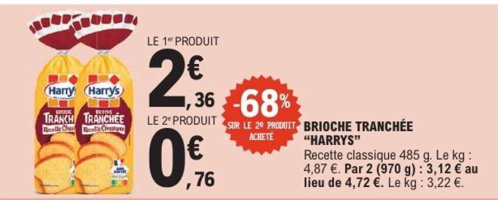 Brioche Tranchée "Harrys"