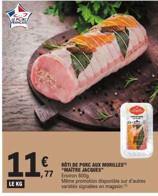 RÔTI DE PORC AUX MORILLES