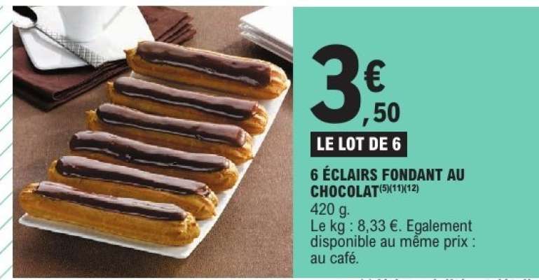 6 Éclairs Fondant au Chocolat