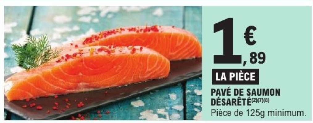 PAVÉ DE SAUMON DÉSARÊTÉ