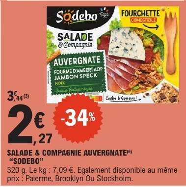 Salade & Compagnie Auvergnate "Sodebo"