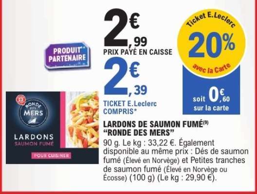 LARDONS DE SAUMON FUMÉ 'RONDE DES MERS'