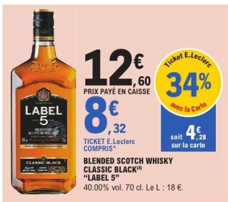 BLENDED SCOTCH WHISKY CLASSIC BLACK "LABEL 5"