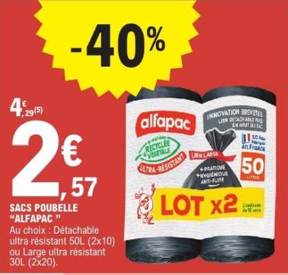 SACS POUBELLE "ALFAPAC"