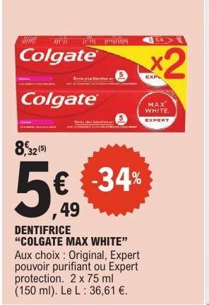 Dentifrice Colgate Max White