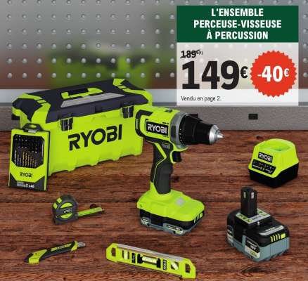L'ENSEMBLE PERCEUSE-VISSEUSE À PERCUSSION