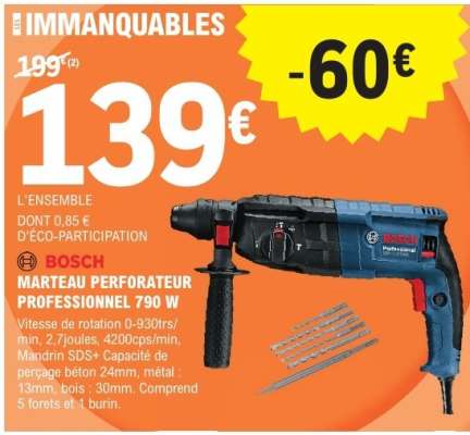 BOSCH MARTEAU PERFORATEUR PROFESSIONNEL 790 W
