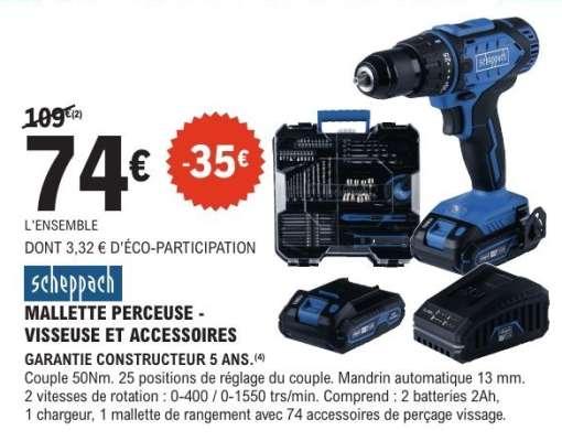 MALLETTE PERCEUSE - VISSEUSE ET ACCESSOIRES