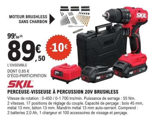SKIL PERCEUSE-VISSEUSE À PERCUSSION 20V BRUSHLESS