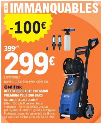 Nilfisk Nettoyeur Haute Pression Premium Plus 200 Bars
