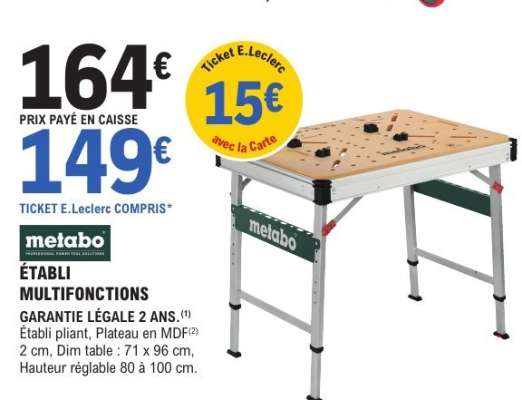 ÉTABLI MULTIFONCTIONS