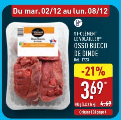 ST-CLÉMENT LE VOLAILLER® OSSO BUCCO DE DINDE