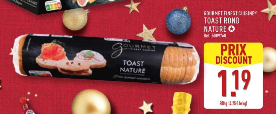Gourmet Finest Cuisine Toast Rond Nature