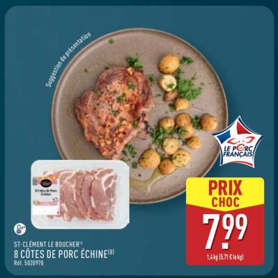 8 Côtes de Porc Échine