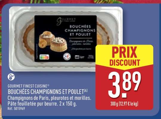BOUCHÉES CHAMPIGNONS ET POULET
