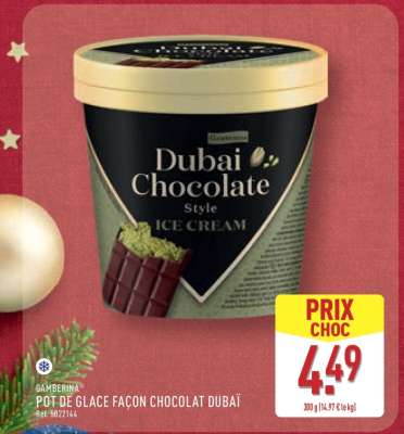 GAMBERINA® POT DE GLACE FAÇON CHOCOLAT DUBAÏ