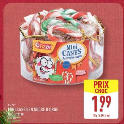 FIZZY® MINI CANES EN SUCRE D'ORGE