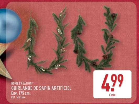 HOME CREATION® GUIRLANDE DE SAPIN ARTIFICIEL