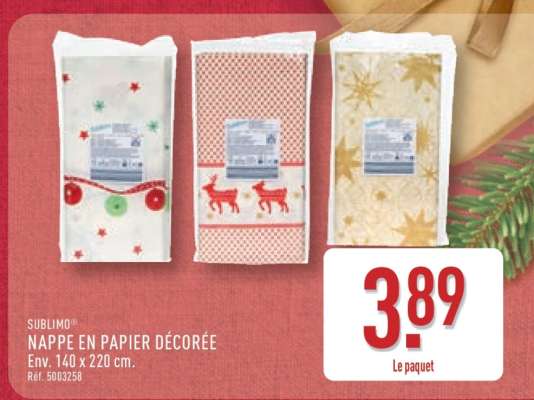 NAPPE EN PAPIER DÉCORÉE