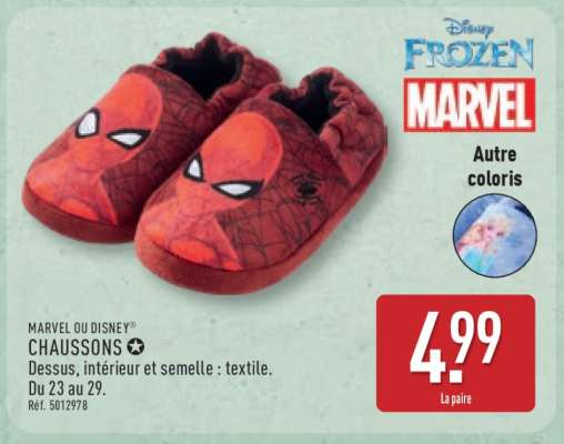 MARVEL OU DISNEY® CHAUSSONS
