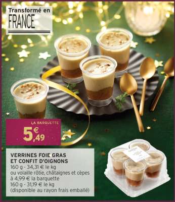 VERRINES FOIE GRAS ET CONFIT D'OIGNONS