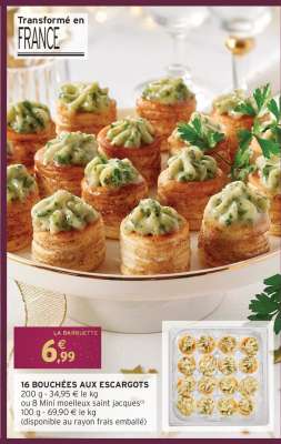 16 BOUCHÉES AUX ESCARGOTS