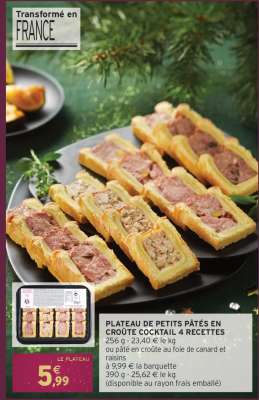 PLATEAU DE PETITS PÂTÉS EN CROÛTE COCKTAIL 4 RECETTES