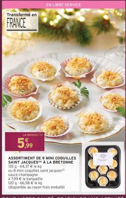 ASSORTIMENT DE 9 MINI COQUILLES SAINT JACQUES