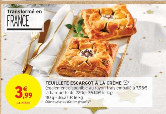 FEUILLETÉ ESCARGOT À LA CRÈME