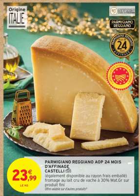 PARMIGIANO REGGIANO AOP 24 MOIS D'AFFINAGE