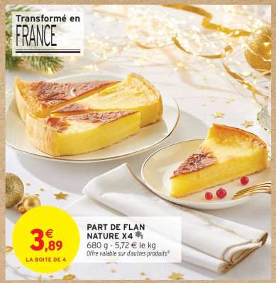 PART DE FLAN NATURE X4