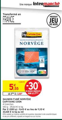 SAUMON FUMÉ NORVÈGE CAPITAINE COOK