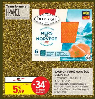 SAUMON FUMÉ NORVÈGE DELPEYRAT